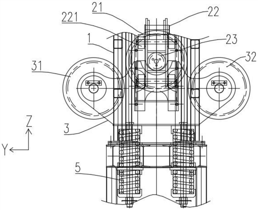 Large-stroke impact buffering device and impact crushing equipment