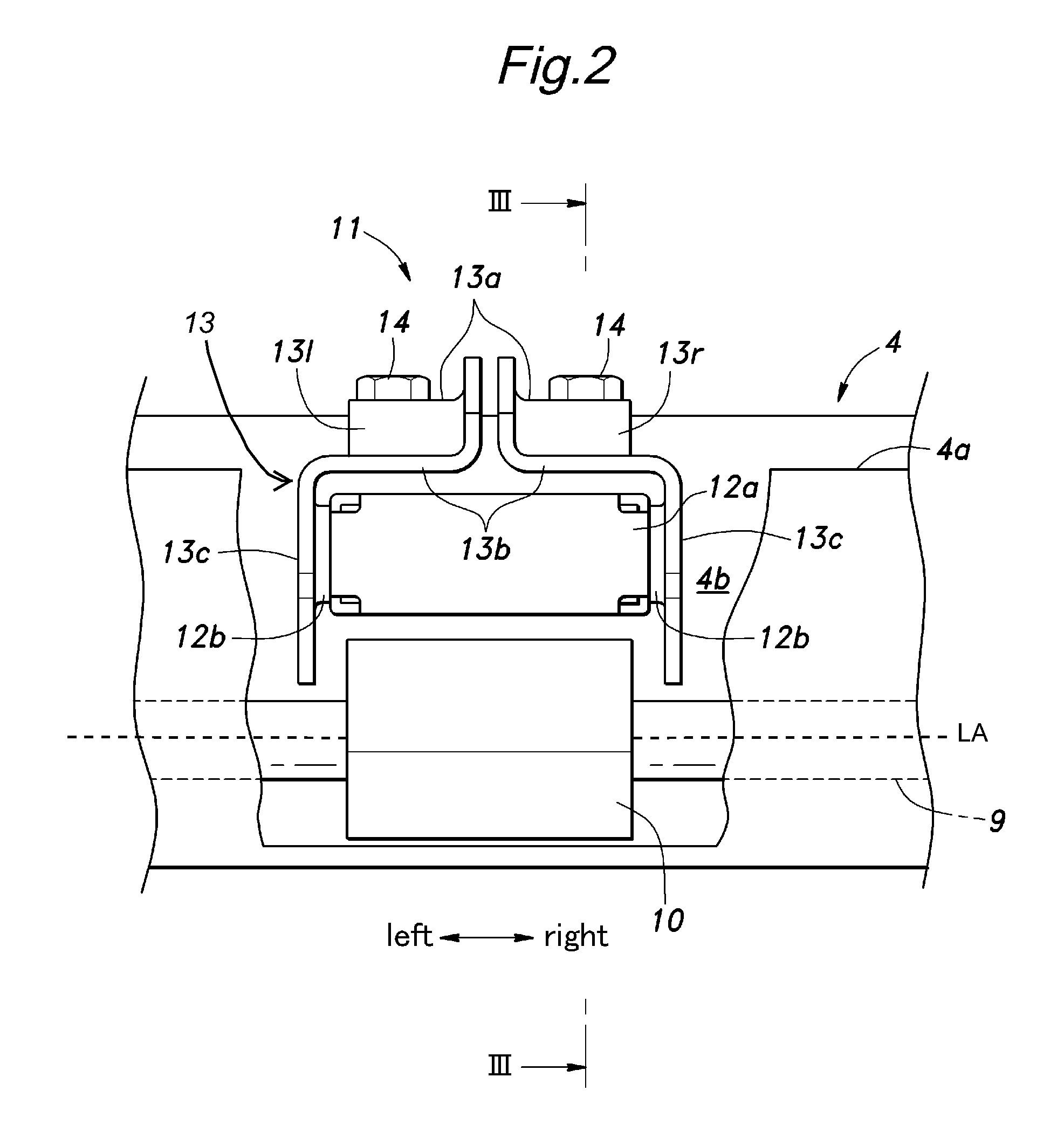 Torsion beam type rear wheel suspension system