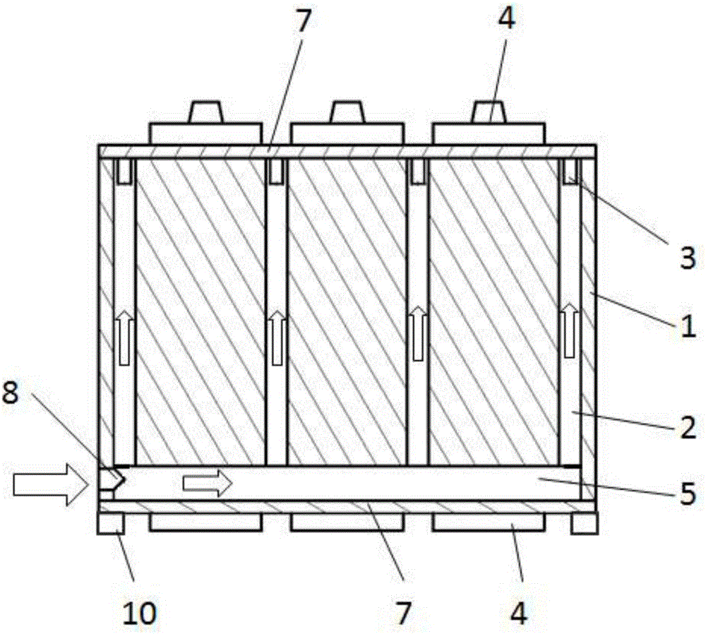 Bidirectional tempering and thermal runaway anti-diffusion device for automobile power battery