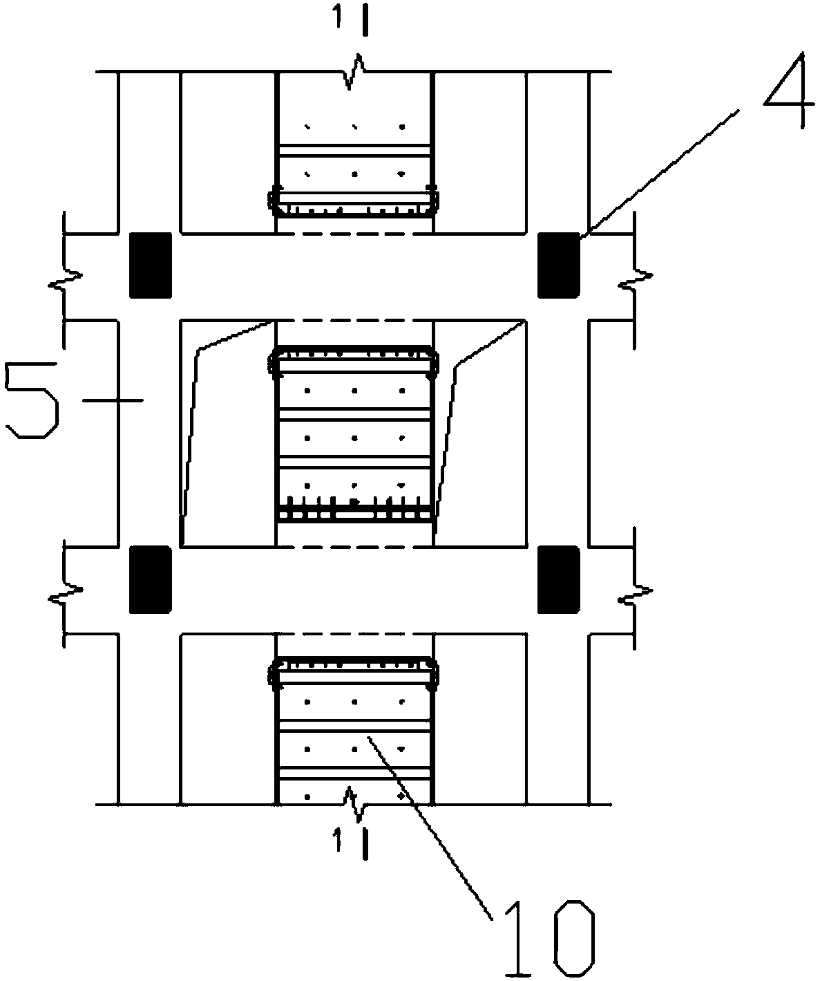 Frame structure system used in high-intensity area