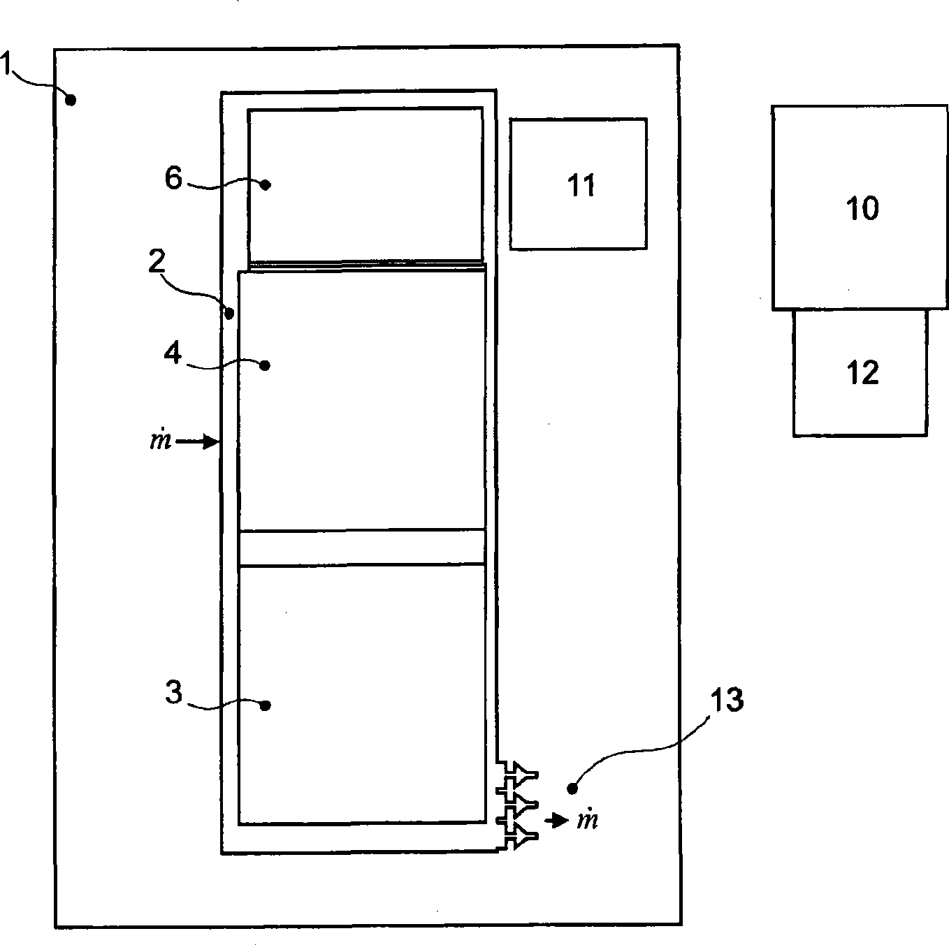 Oxygen supply system for generating oxygen from cabin air inan aircraft