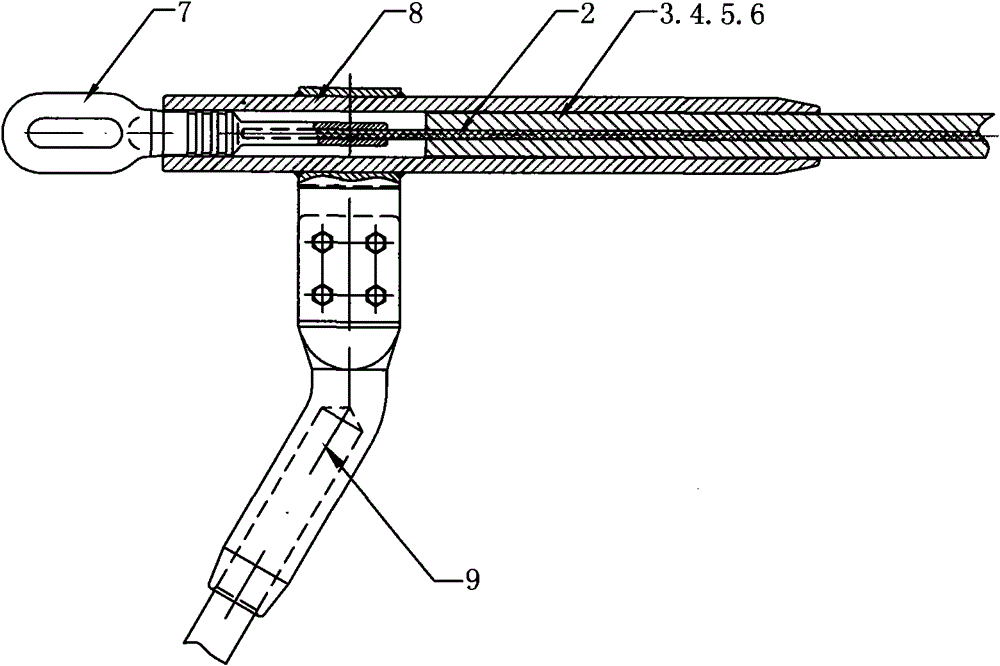 Strain clamp for large-section lead