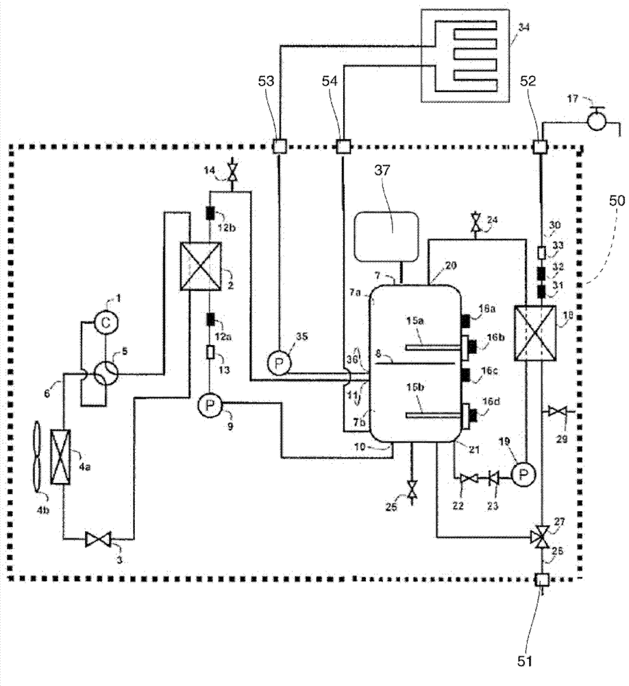 Heat pump hydronic heater