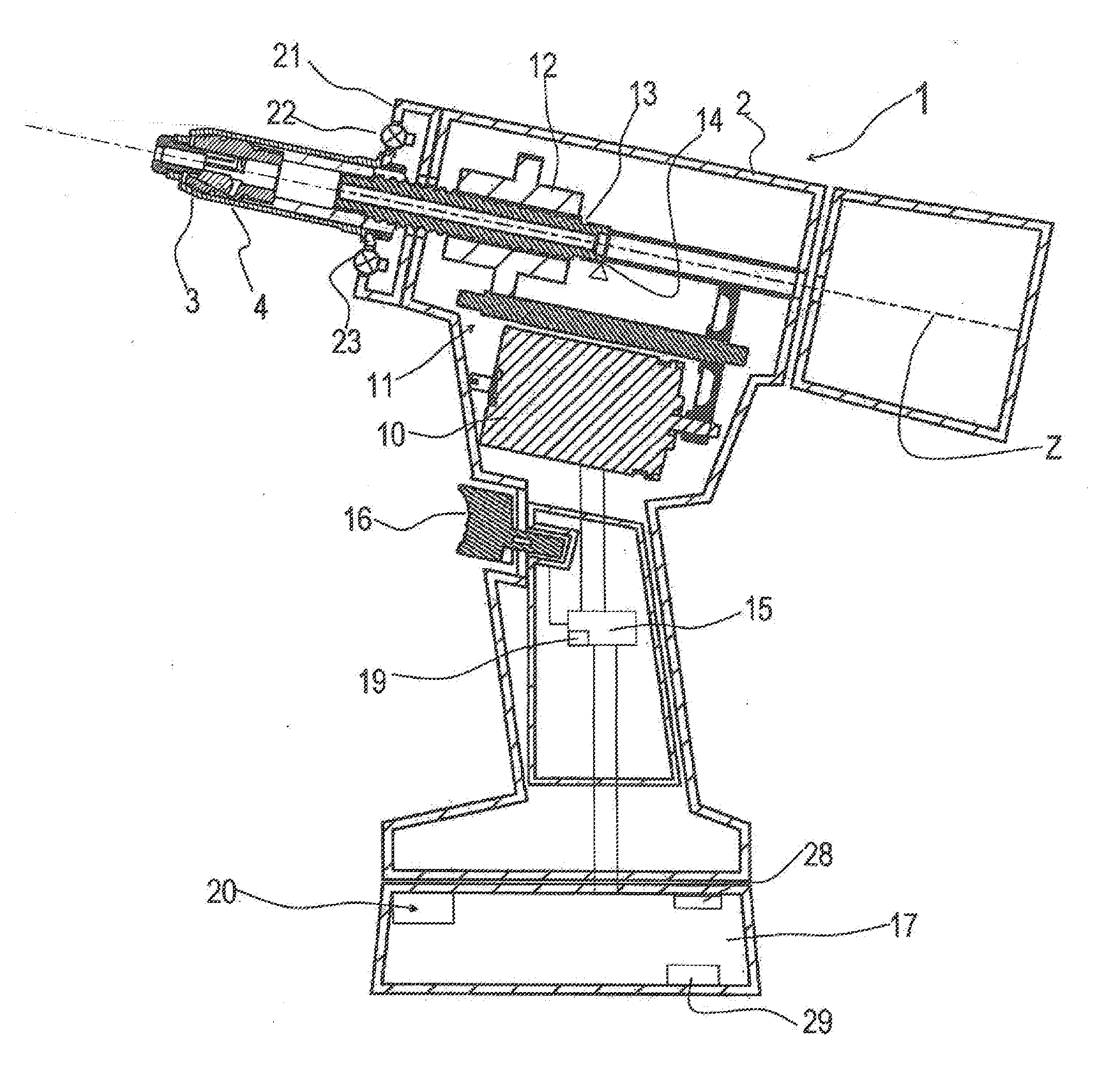 Blind rivet setting device