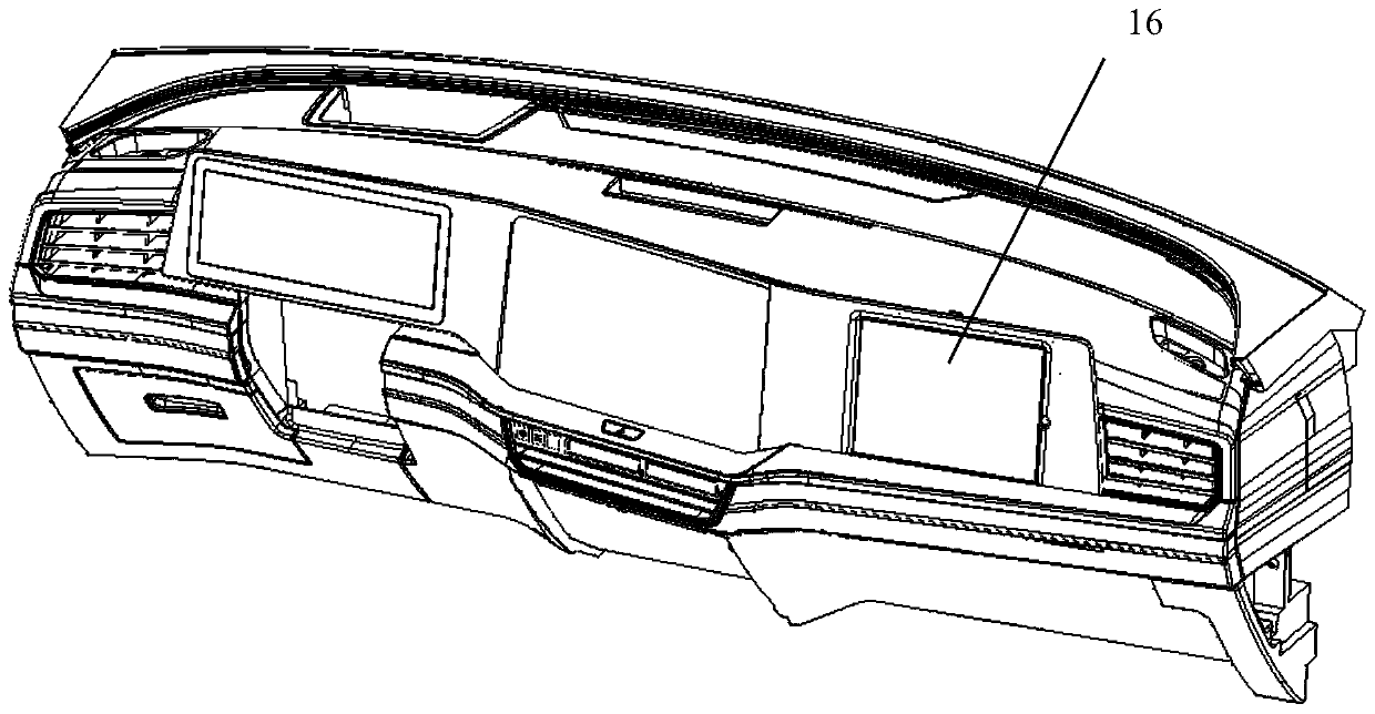 Automobile instrument panel display equipment fixing structure