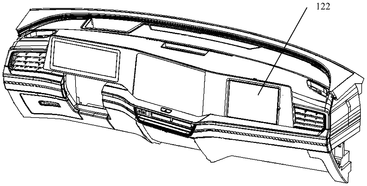 Automobile instrument panel display equipment fixing structure