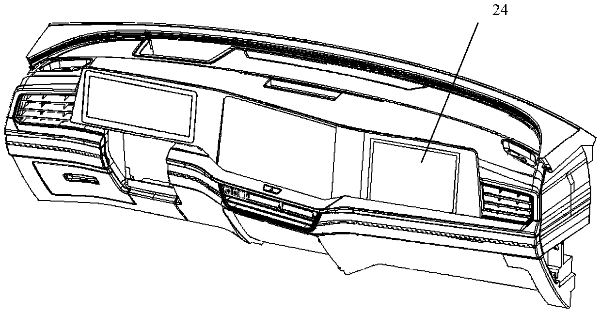 Automobile instrument panel display equipment fixing structure