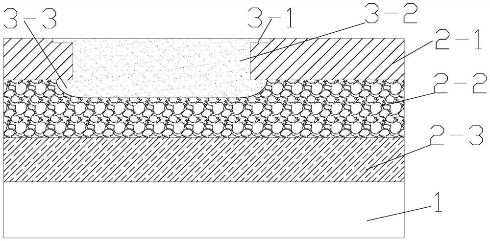 I-shaped piling wall type cement pavement crack repairing structure and repairing method