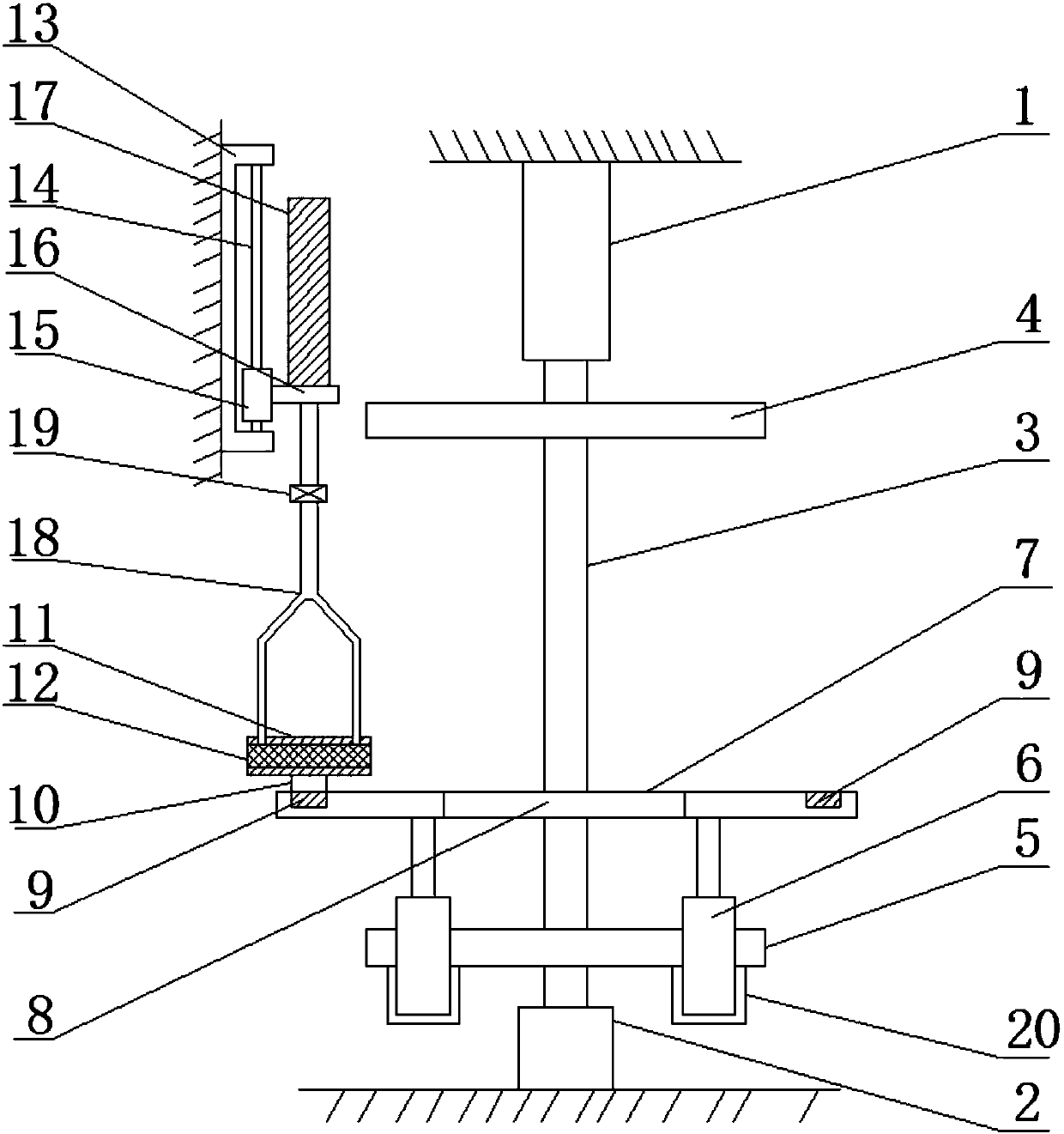 Vertical type cable winding device with grease applying mechanism