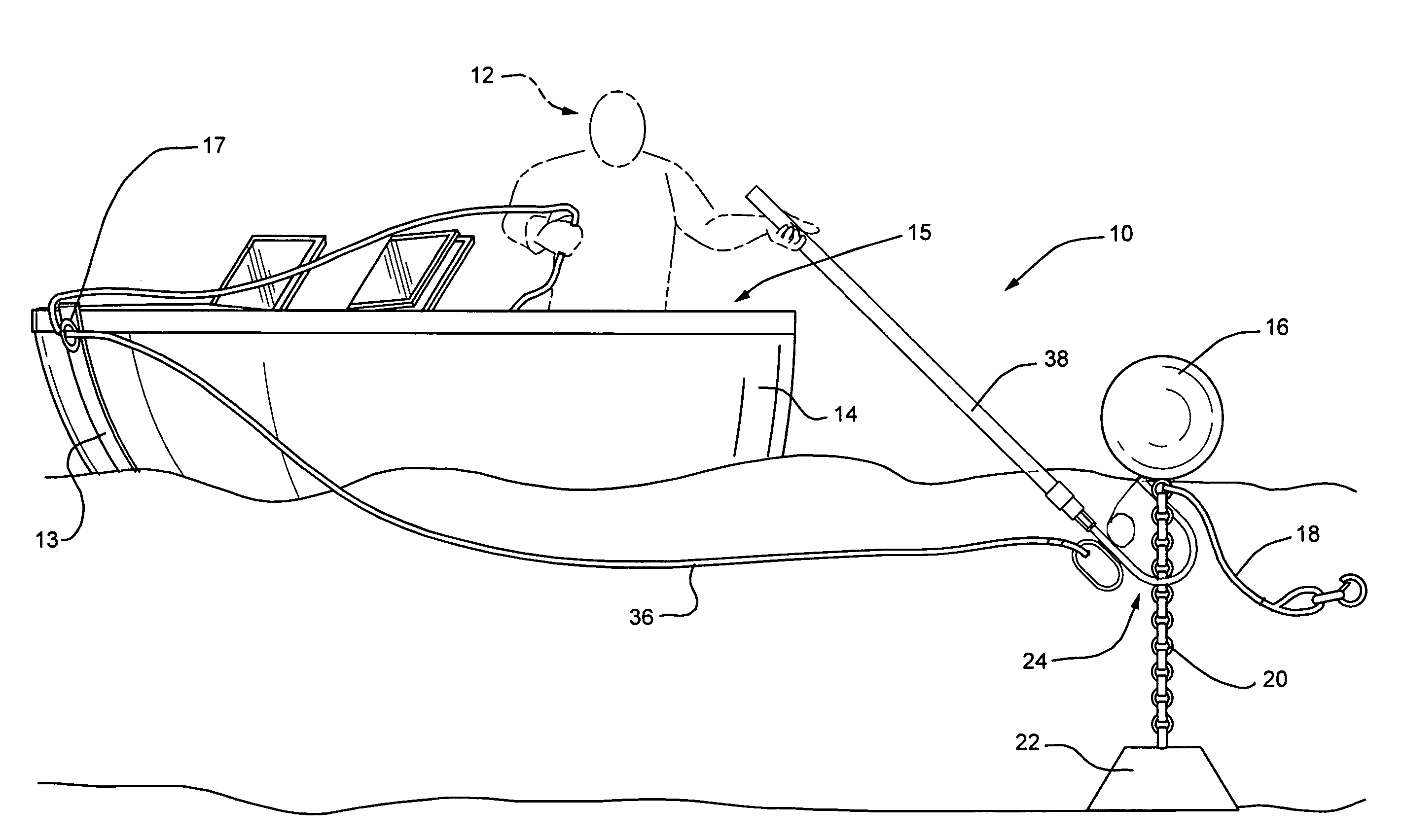 Mooring/vessel snap hook device