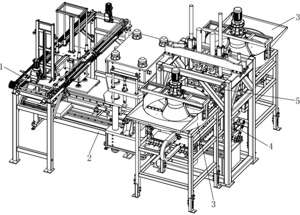 Multifunctional stone imitating machine for manufacturing large boards and kerb through double-layer wet method