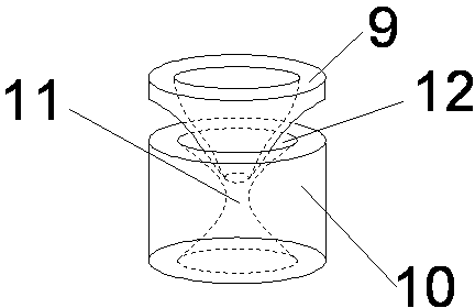 Throat-tube type cold-wind-drafted and melt micro-fibre spinning device