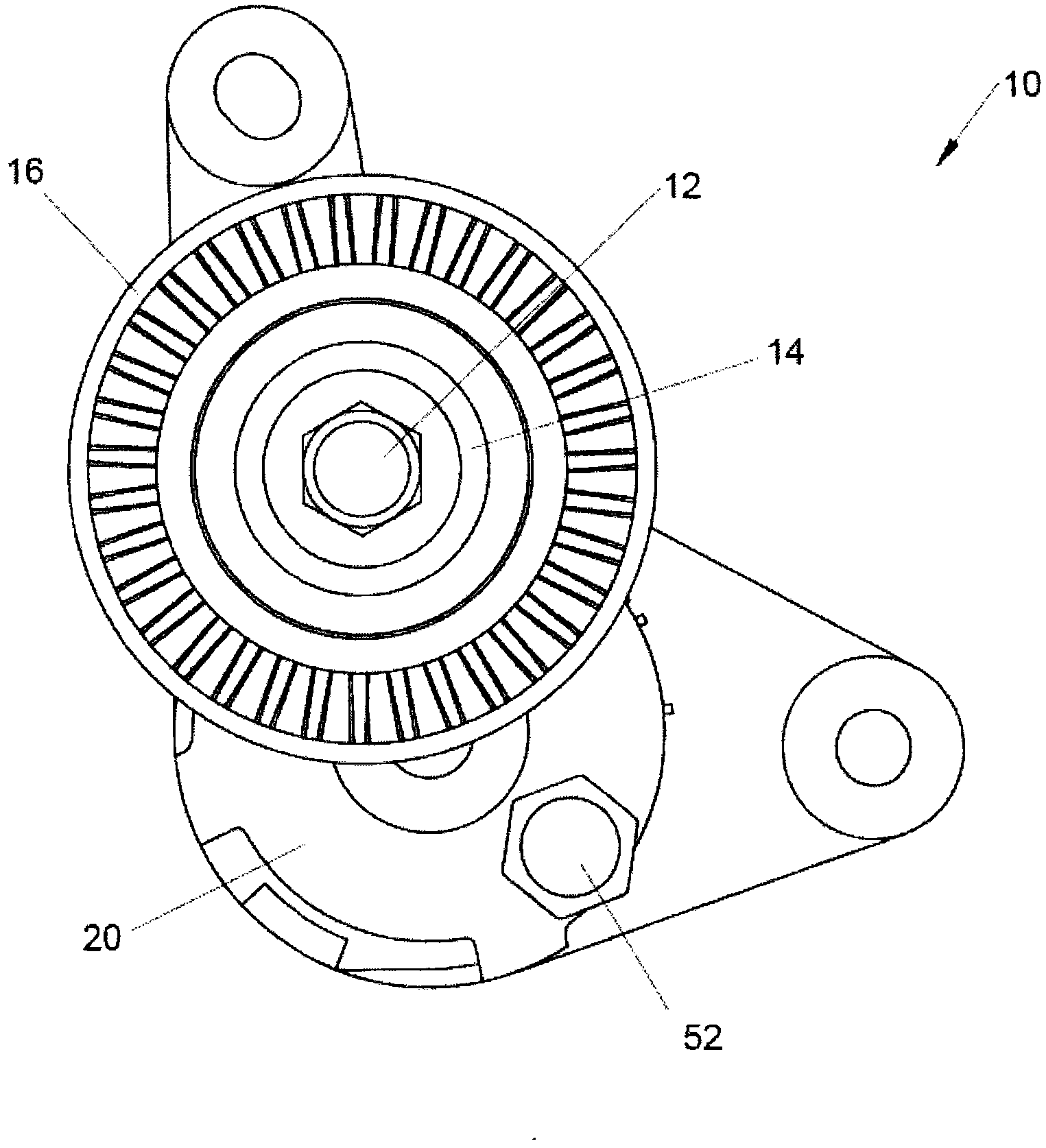 Compact tensioner with sustainable damping