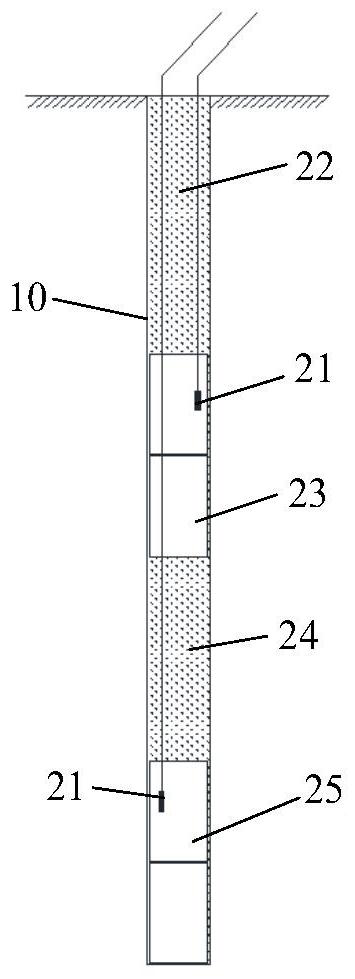 Blasting device capable of reducing deep foundation pit stonework blasting boulder yield