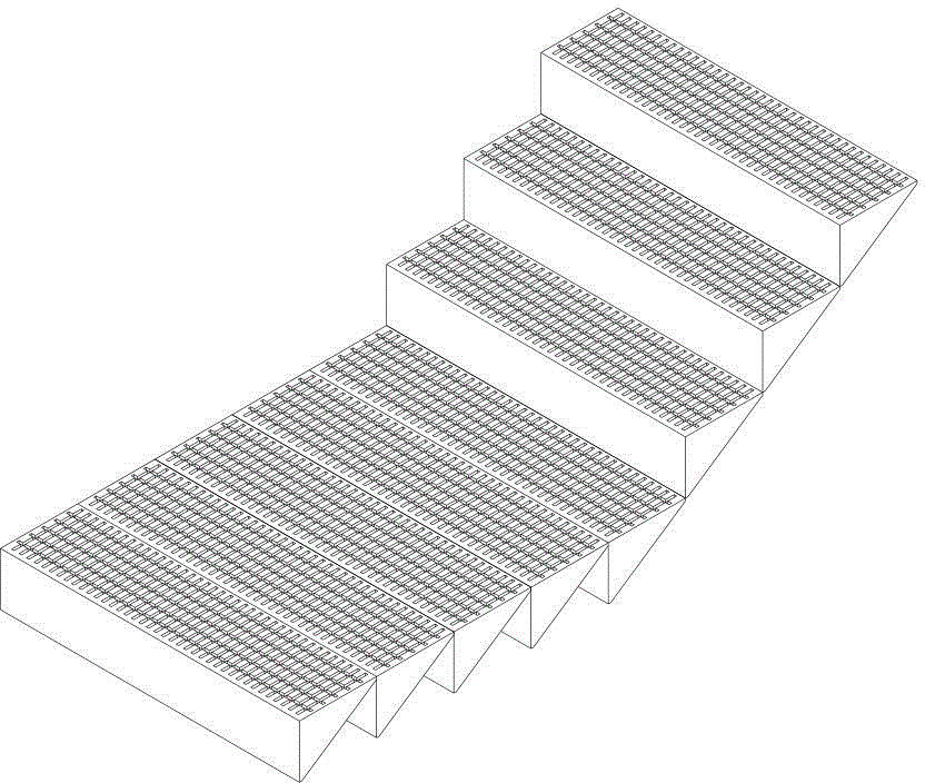 Plate link chain stepped dry slag remover