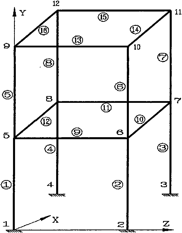 Building framework structure damage detection method