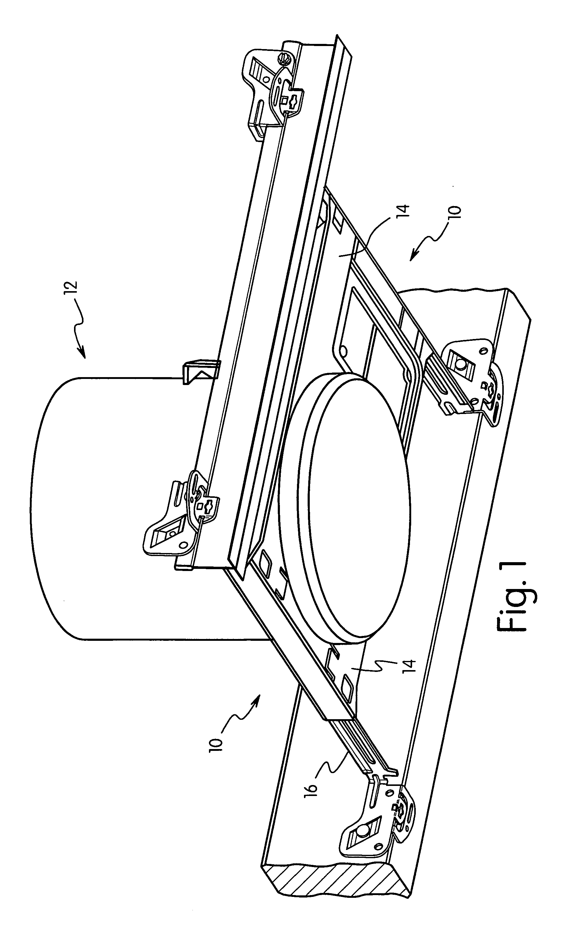 Integral nail bar hanger for recessed luminaire