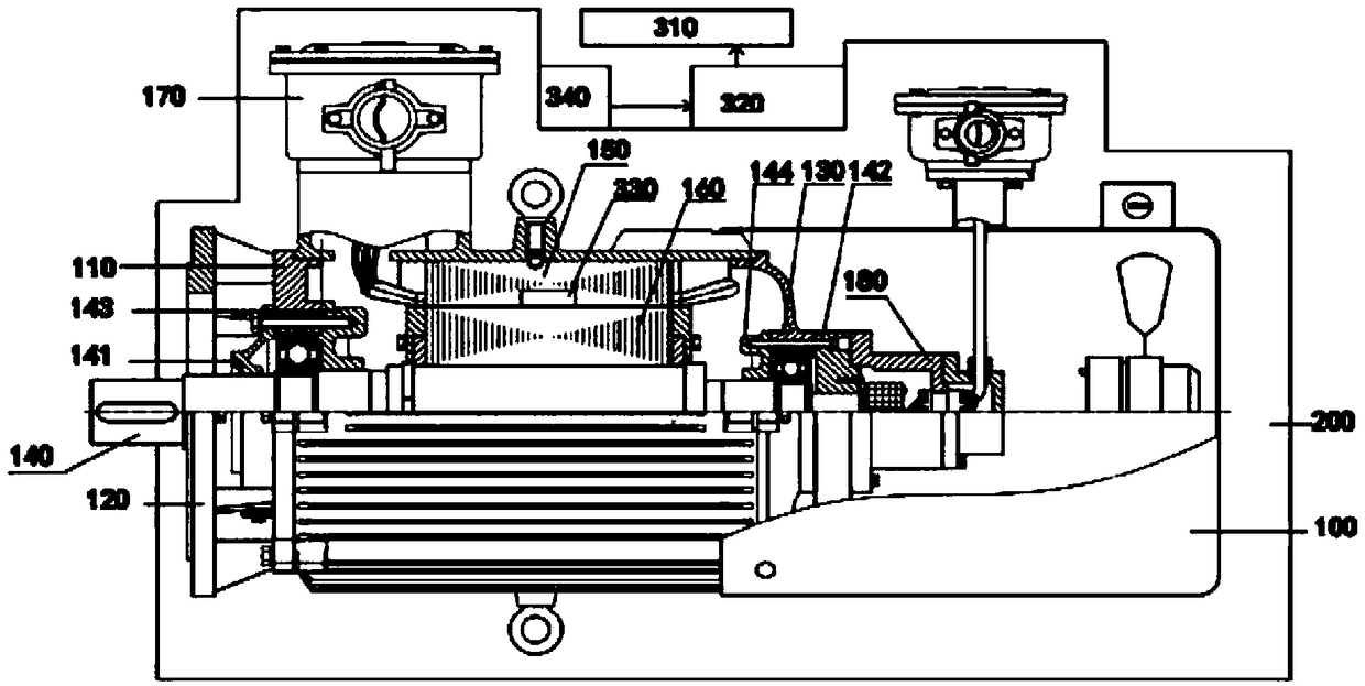 Low-noise permanent magnet motor for new energy automobile