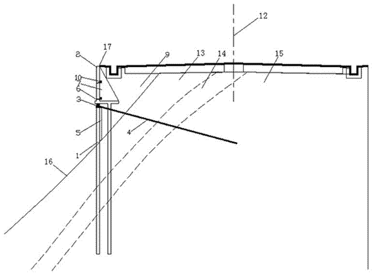 Road shoulder composite retaining structure