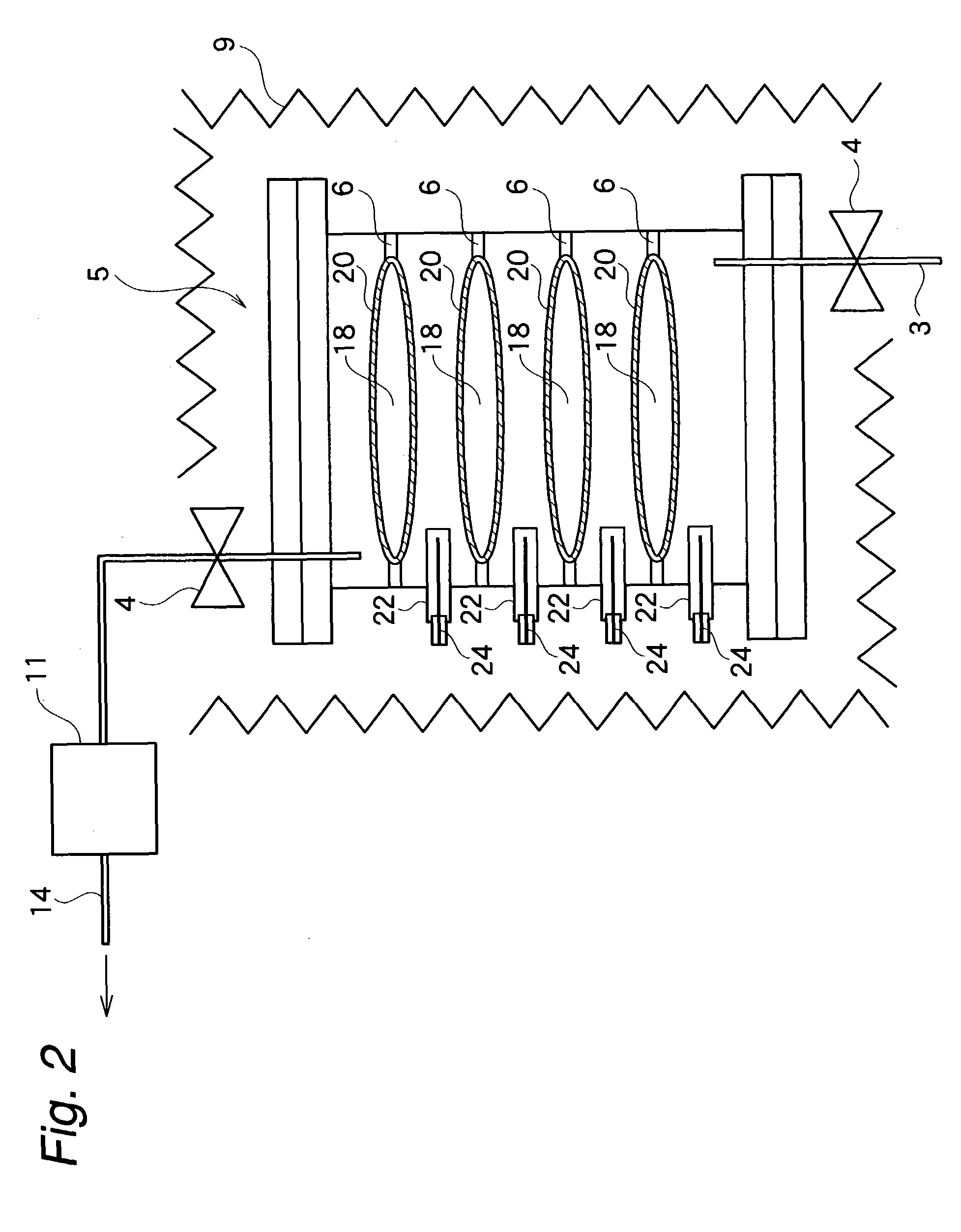 Fluorination treatment apparatus, process for producing fluorination treated substance, and fluorination treated substance