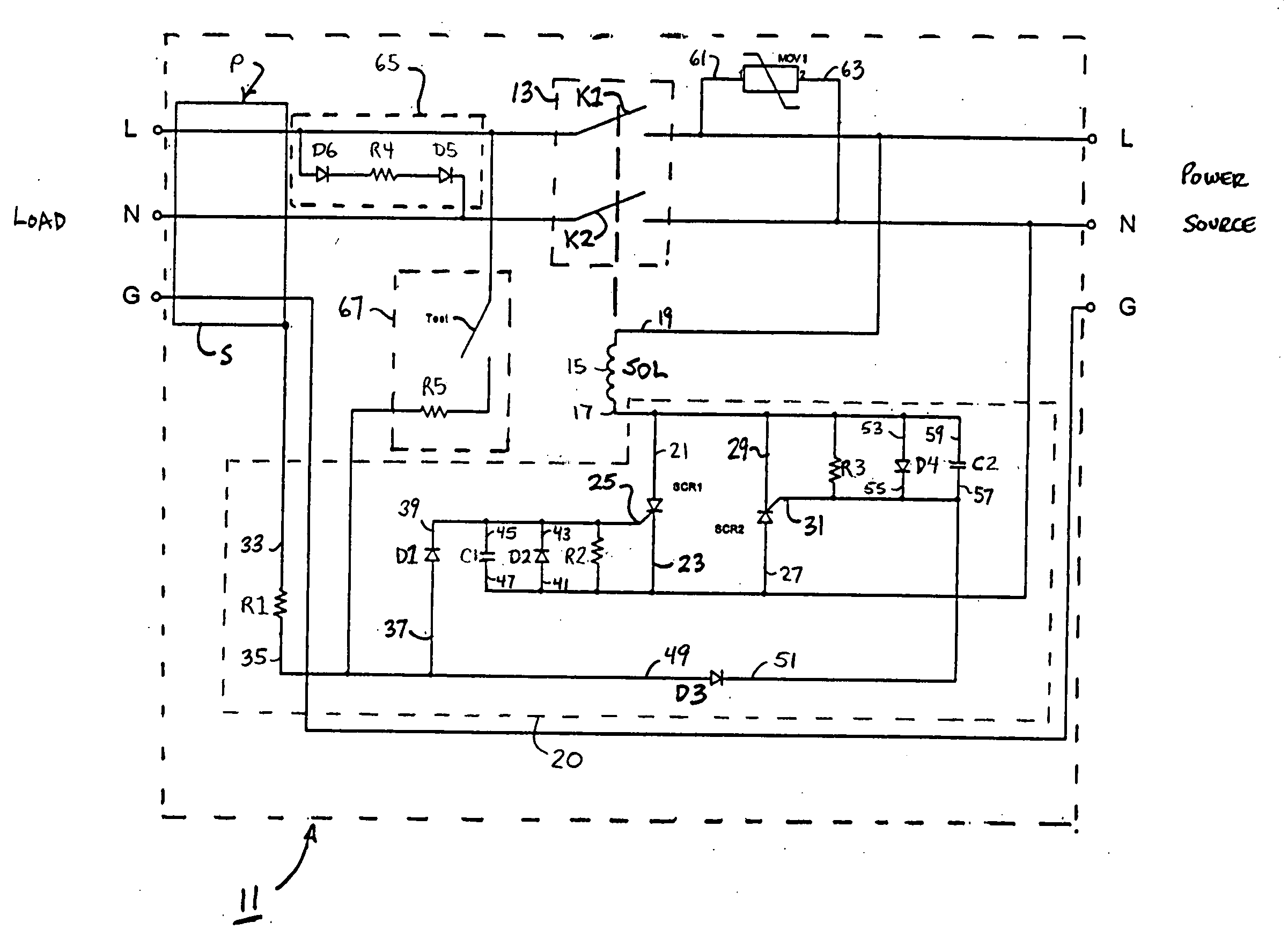 Fireguard circuit