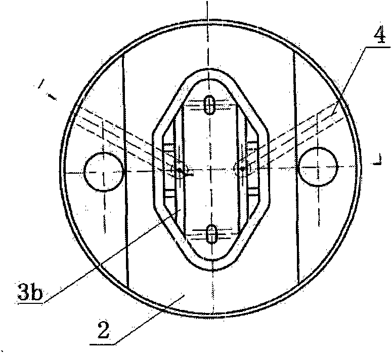 Forging mold for cantilever type hardware fitting base of electrified railway contact network parts