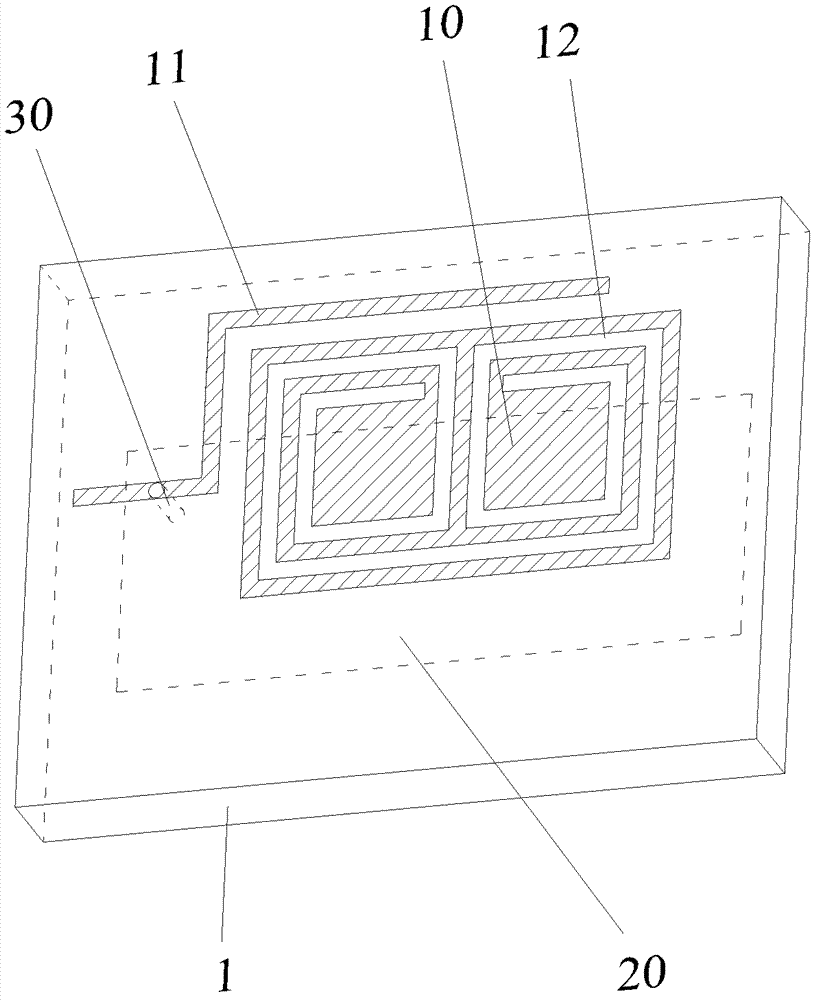 Antenna and MIMO antenna provided with antennas