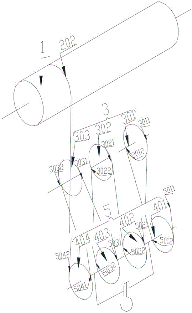 Movable pulley set and wire rope replacing method used for bridge type crane