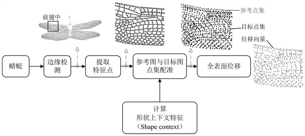 Multi-directional dynamic deformation measurement method of ultra-thin wing