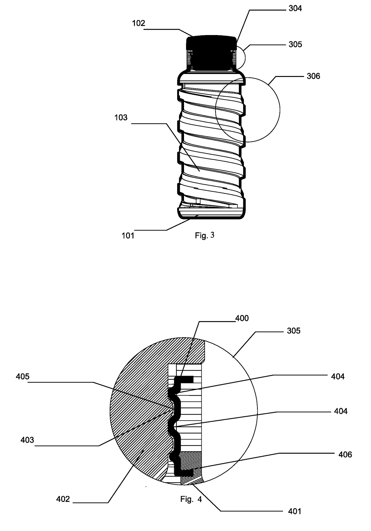 Helically collapsible beverage bottle