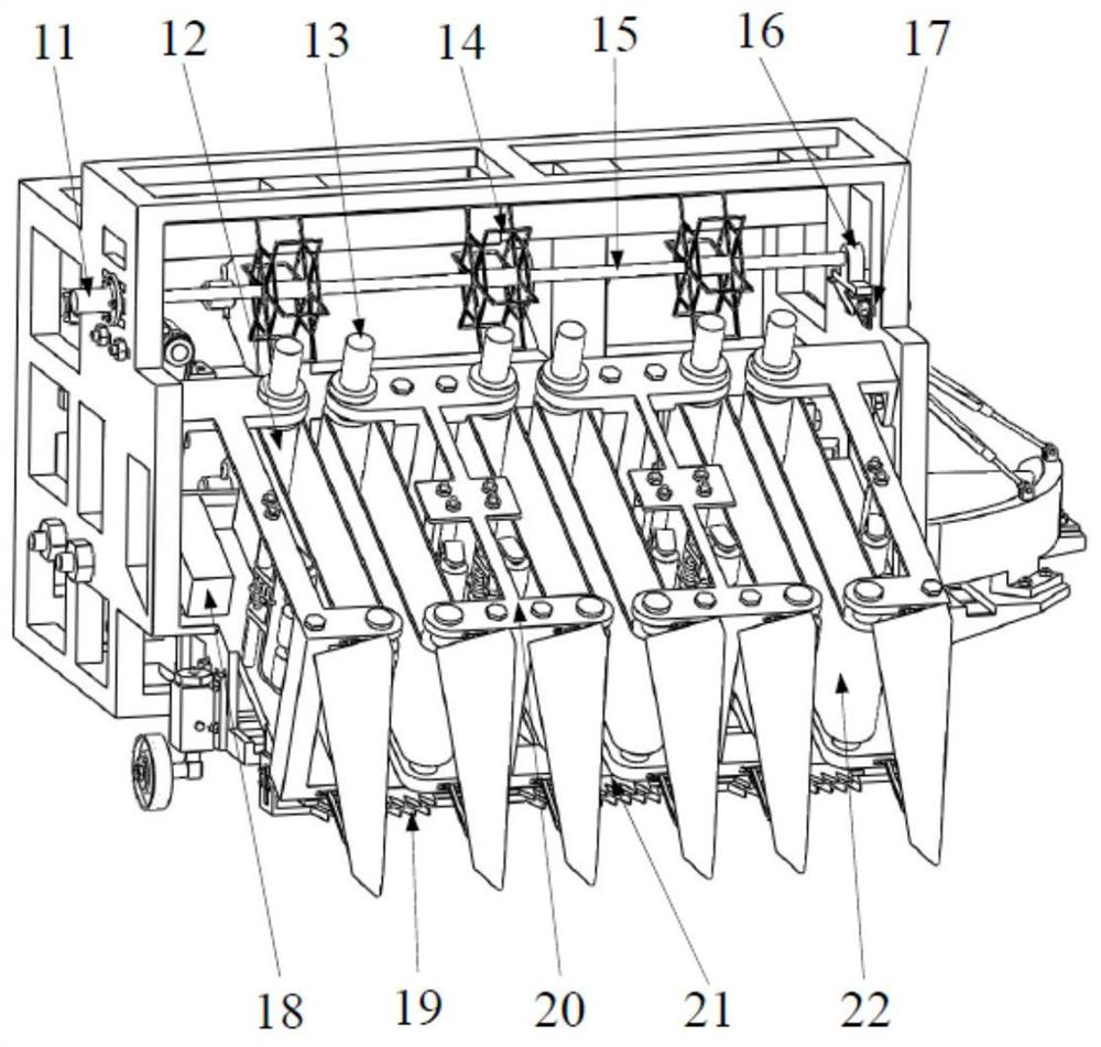 A multi-row leek harvester