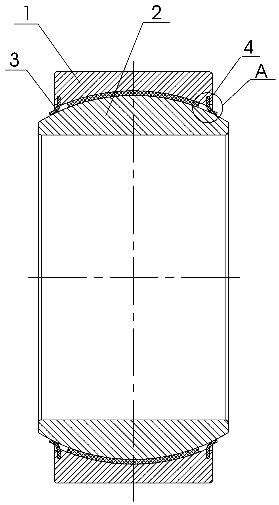 Knuckle bearing sealing structure