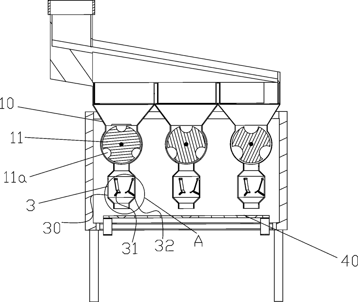 Multi-section synchronous orange peeling machine