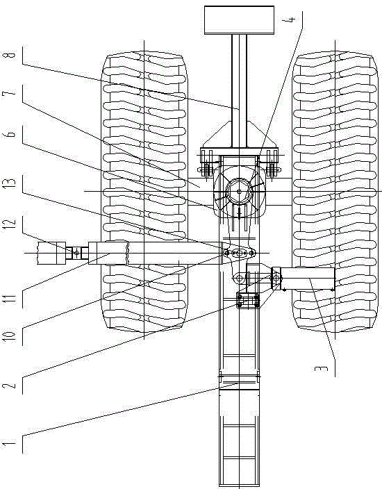 Steerable heavy duty axle unit