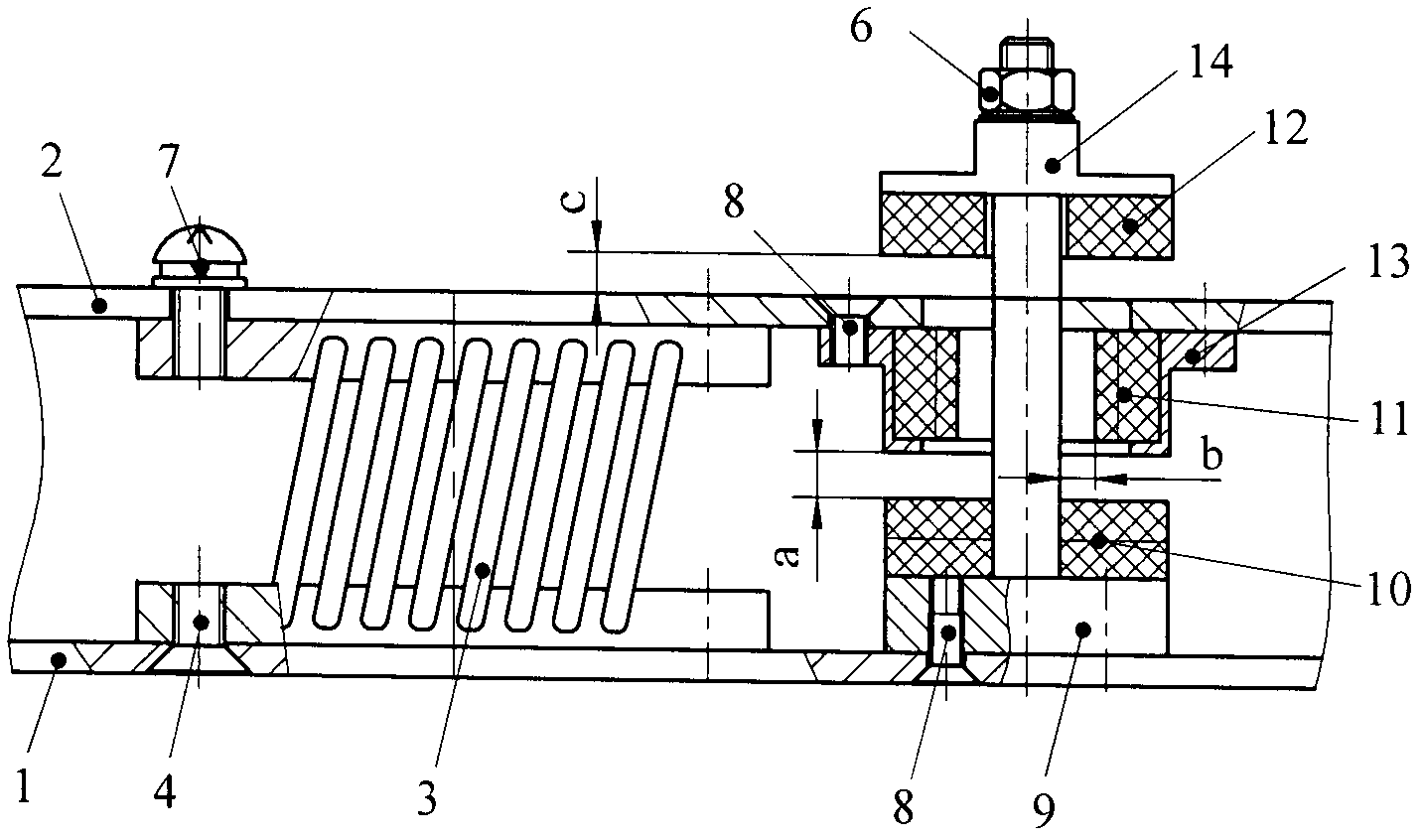 Compound vibration-isolating and buffering device