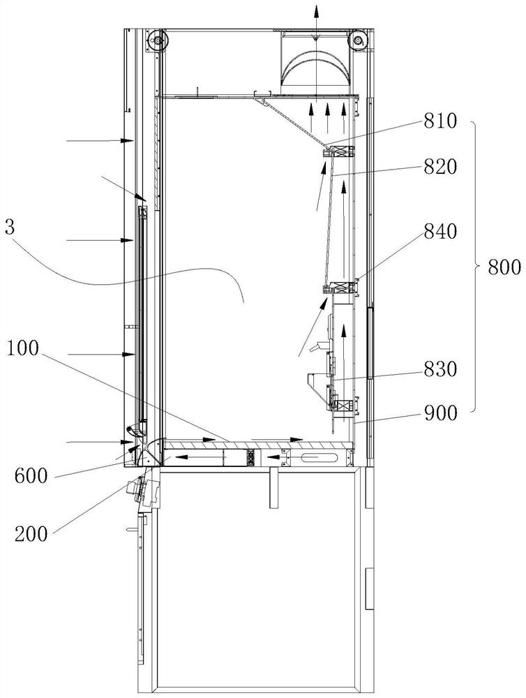 Air supplement and exhaust cabinet