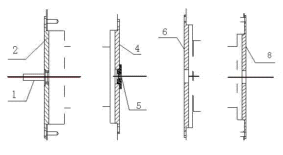 Device and method for measuring coaxiality of trunnions of converter backing ring