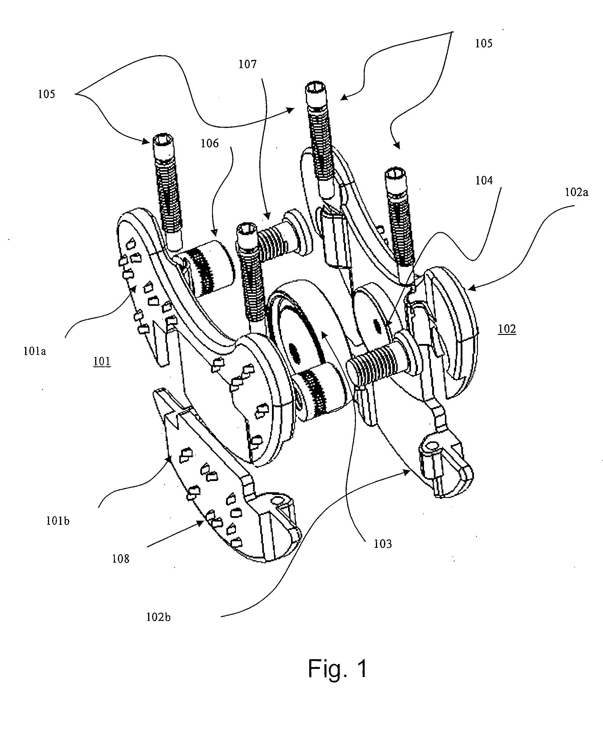 Artificial total lumbar disc for unilateral safe and simple posterior placement in the lumbar spine, and removable bifunctional screw which drives vertical sliding expansile plate expansion, and interplate widening,and angled traction spikes