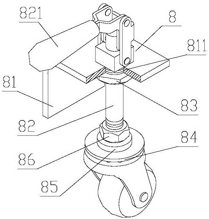 Ground scale with self-locking mobile wheel devices and mobile instrument rack