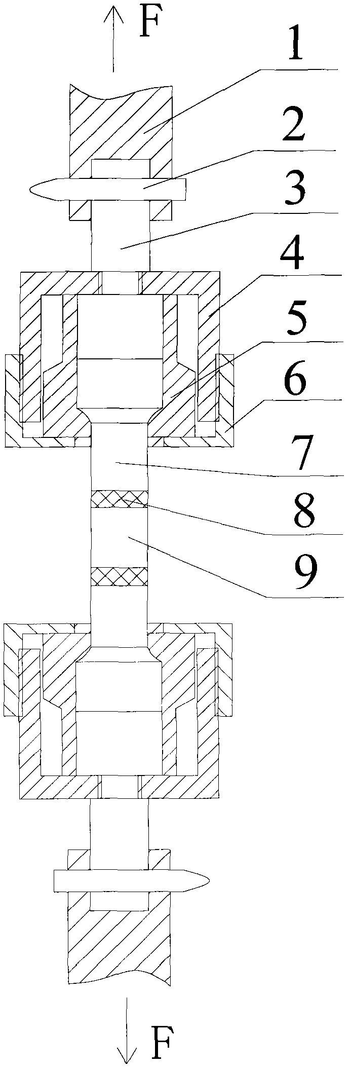 Fixture for tensile bonding strength test of solid propellant and coating