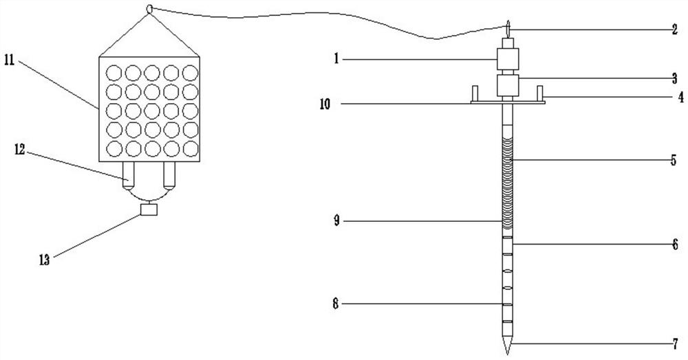 In-situ real-time monitoring device and in-situ real-time monitoring method for hydrate-induced seabed instability