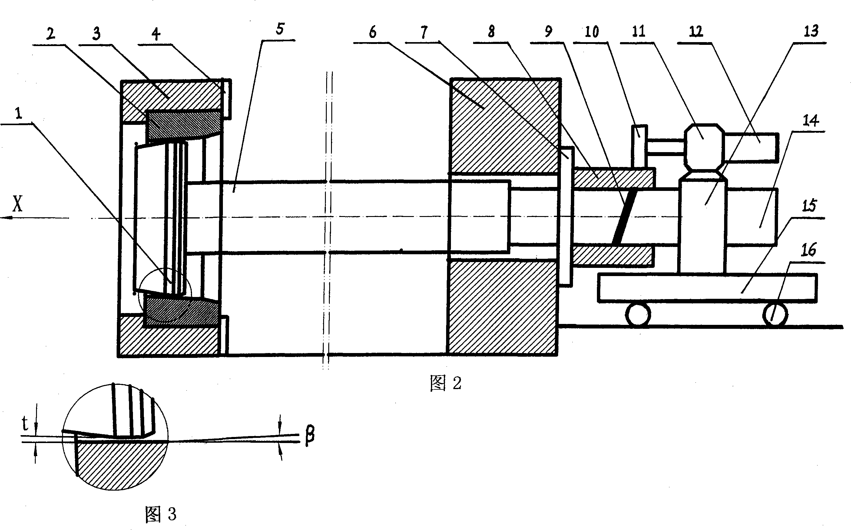 Cold drawing accurate steel tube wall thickness adjusting mechanism