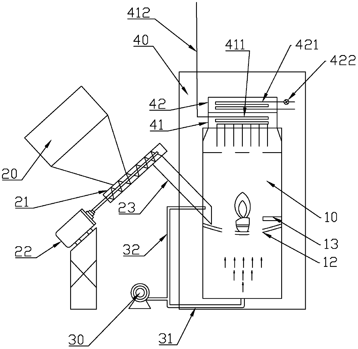 Biomass pellet burner for flue-cured tobacco