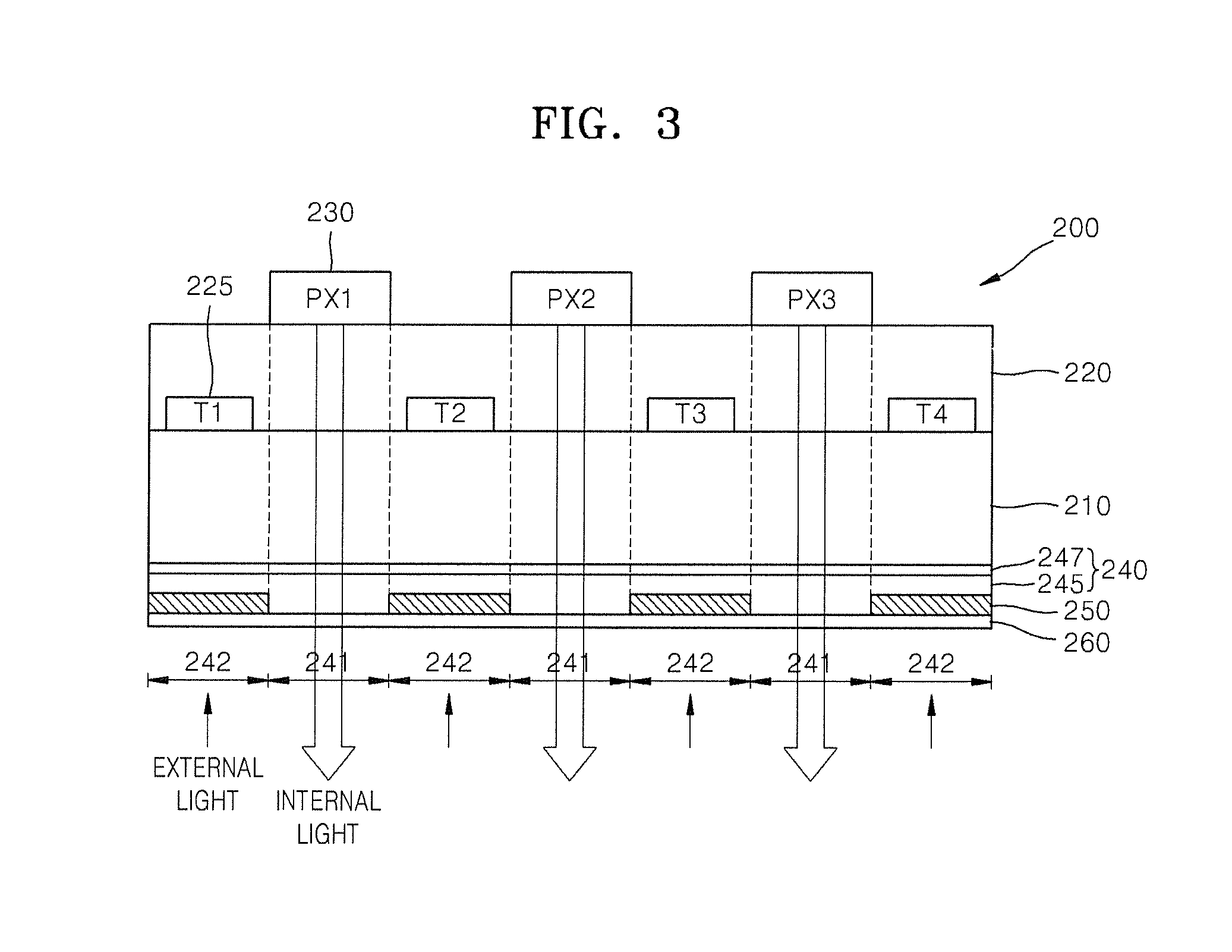 Organic light-emitting display device including black matrix-containing neutral density film