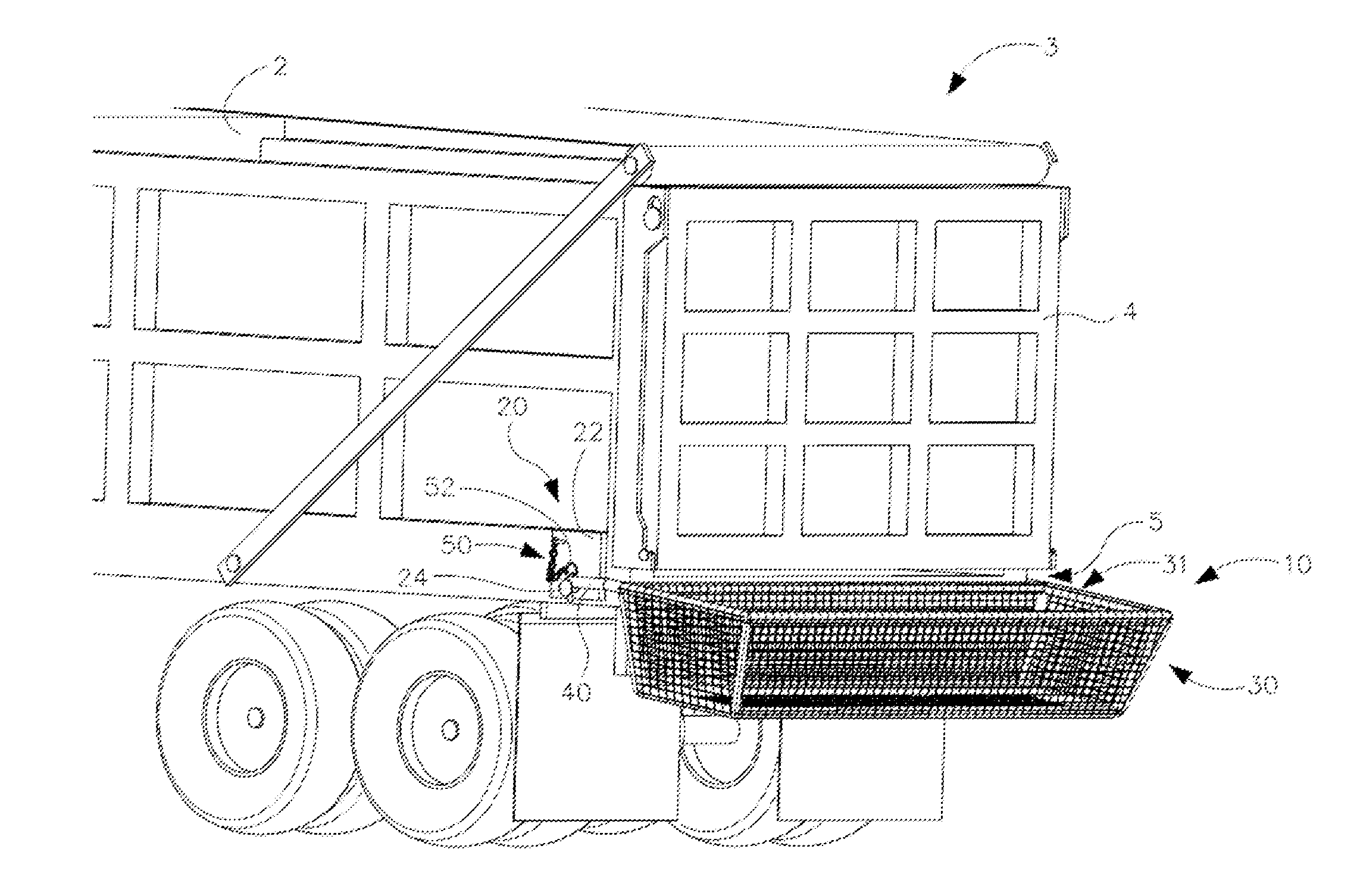 Dump Truck Tailgate Debris Bin