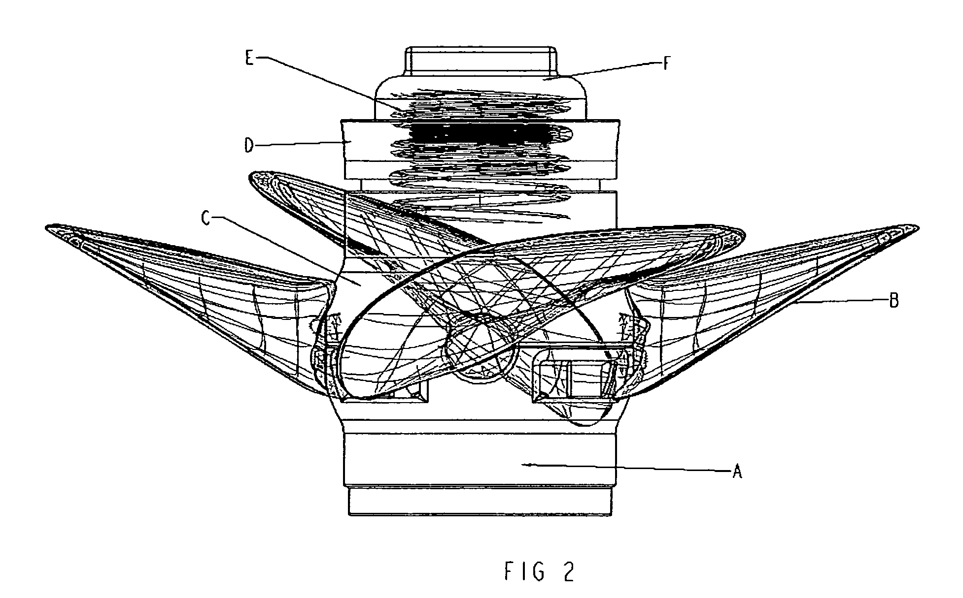 Composite modular self actuating variable pitch marine propeller