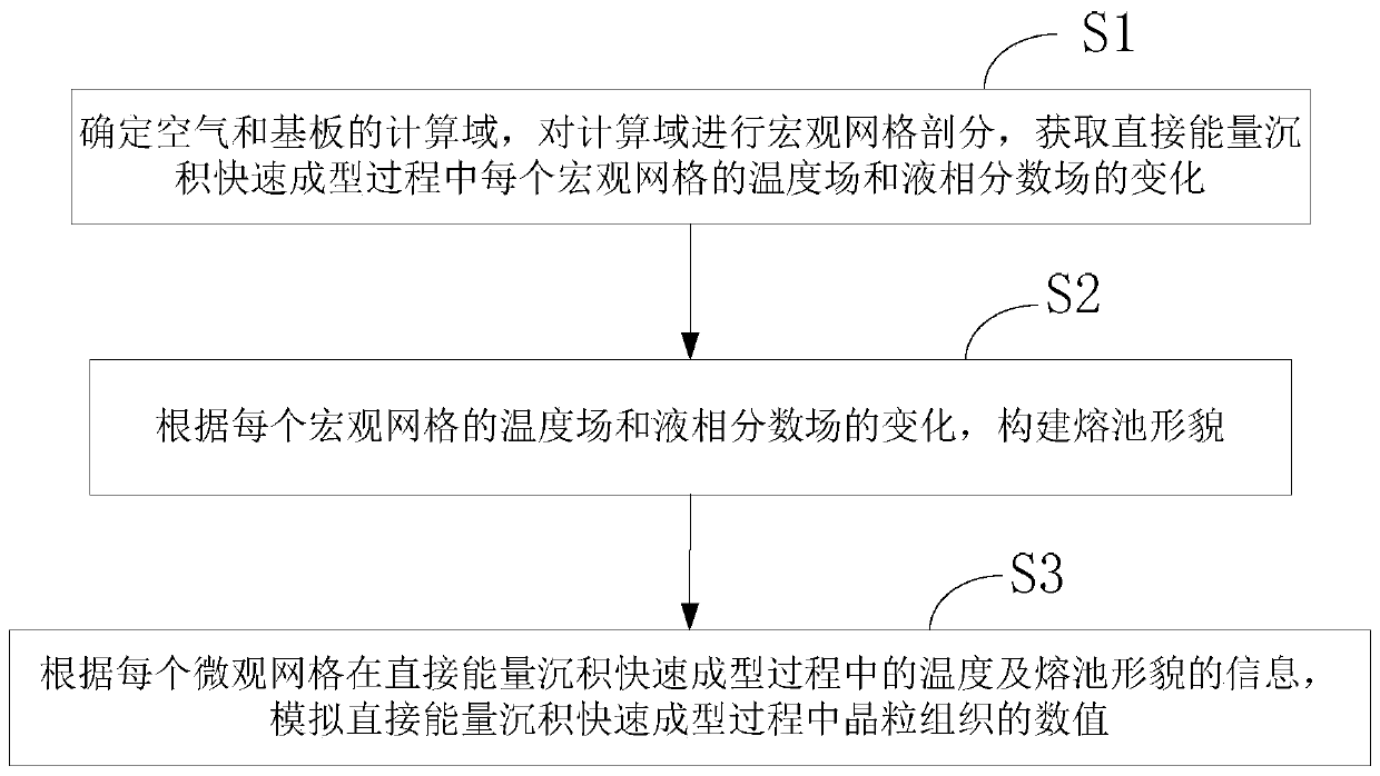 Grain structure numerical prediction method in metal rapid prototyping process