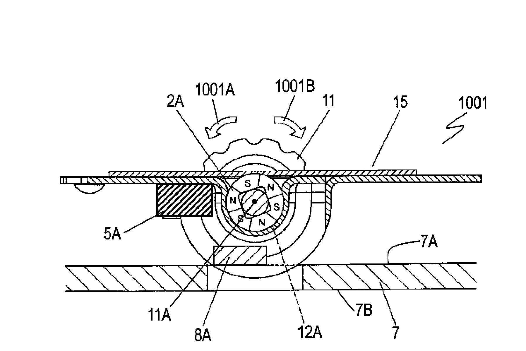 Rotary actuator and input device using the same