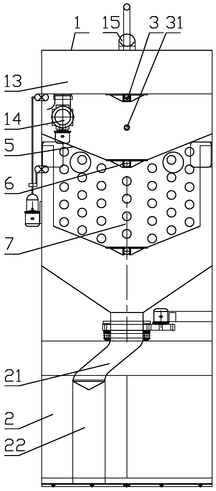 Vacuum washing rotary classification garbage can with vegetable washing pool on top