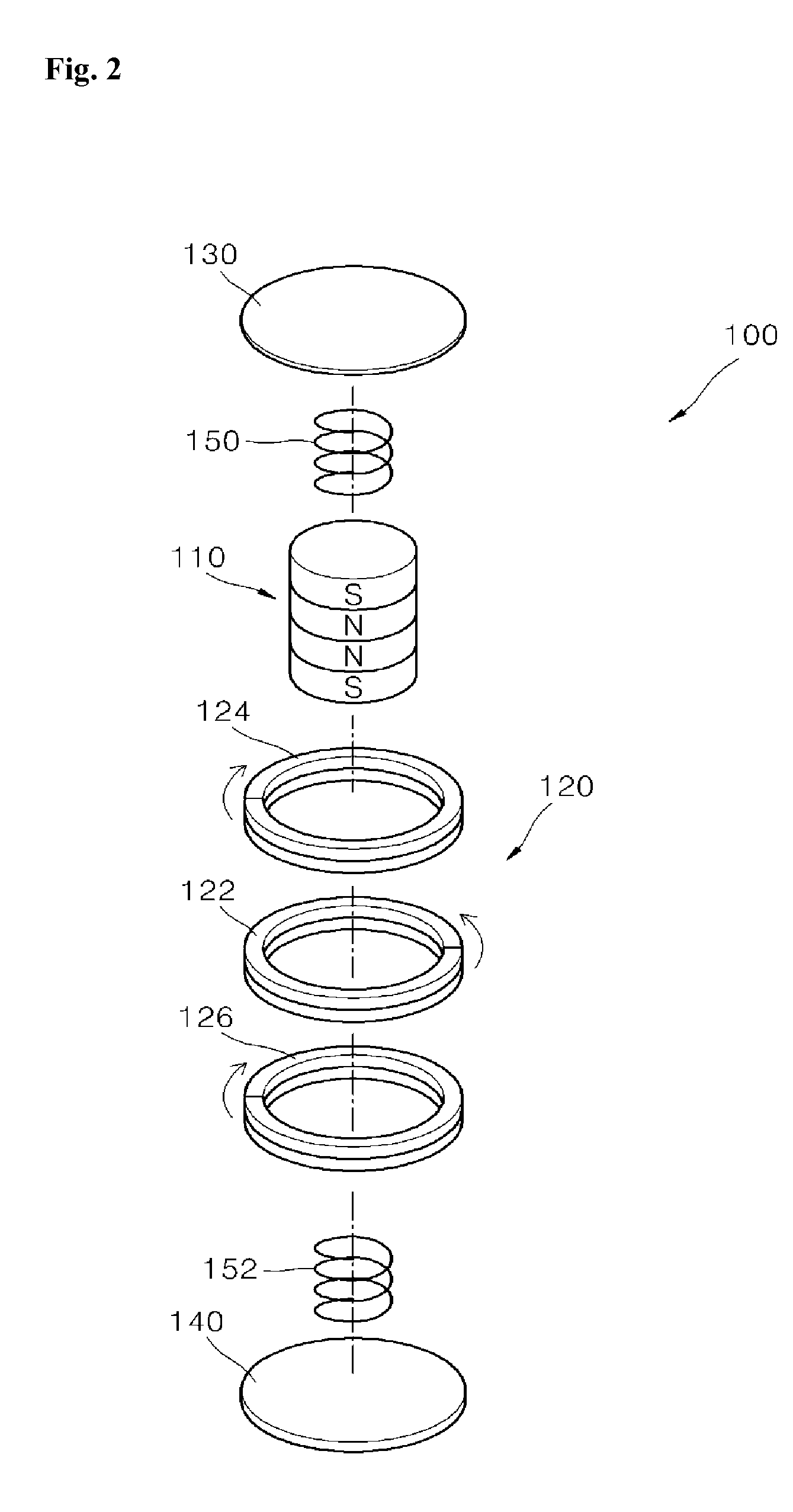 Three-coil type round window driving vibrator having excellent driving force